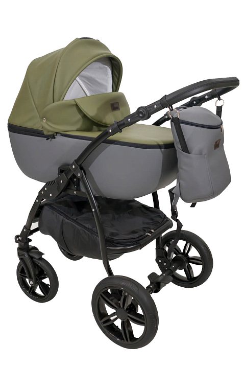 Детская коляска Jaxee Rosa 2 в 1, 100% экокожа — как выглядит в жизни