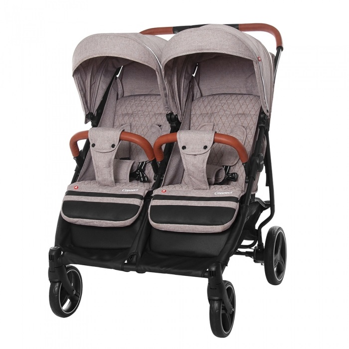 Детская прогулочная коляска для двойни Carrello Connect CRL-5502 — как выглядит в жизни