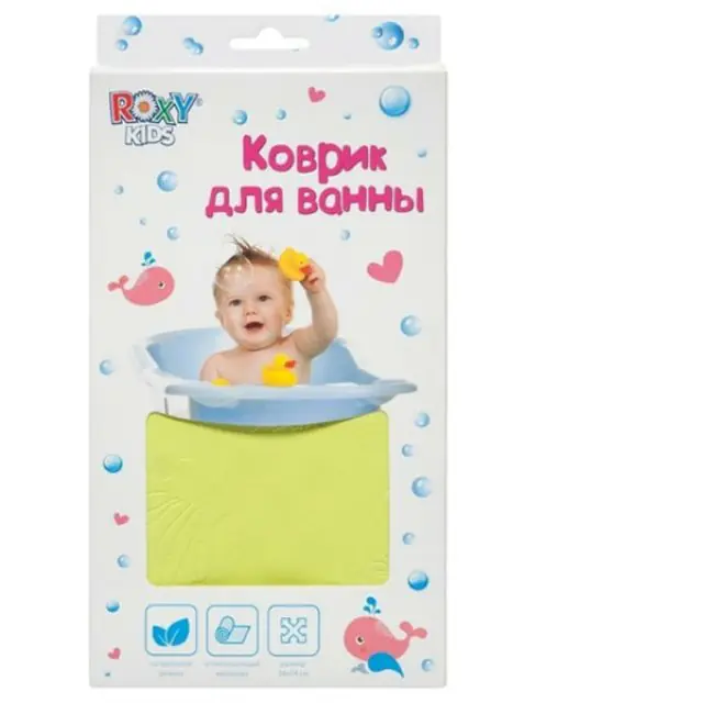 BM-3474 Антискользящий резиновый коврик Roxy Kids Рокси Кидс для ванны 34 х 74 — как выглядит в жизни