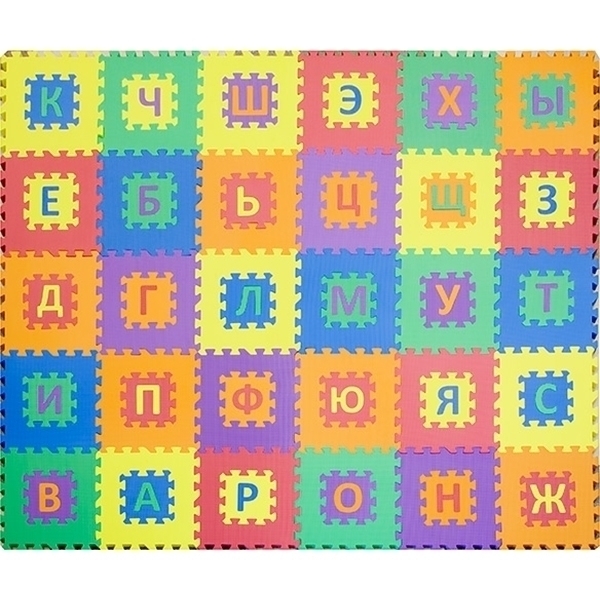 Коврик-пазл 12" Funkids Алфавит-1 с русским алфавитом — как выглядит в жизни