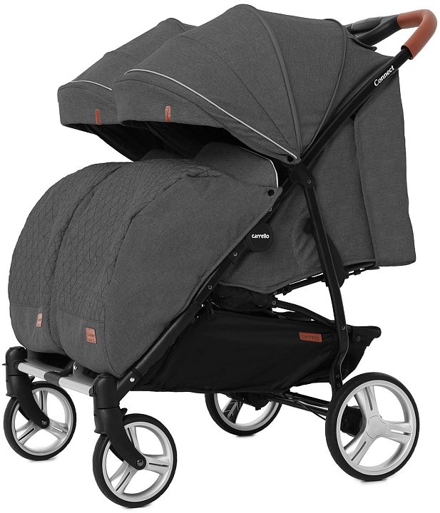 Детская прогулочная коляска для двойни Carrello Connect CRL-5502/1 с переноской — как выглядит в жизни