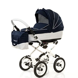 Детская коляска Esperanza Classic Prestige 2 в 1 Цвет рамы - Белый Маленькие колеса Детская коляска Esperanza Classic Prestige 2 в 1 Цвет рамы - Белый Маленькие колеса