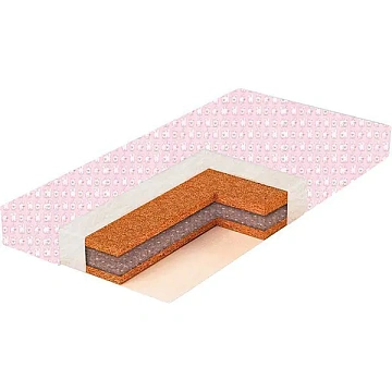 СL-12 Матрас кокосовый в детскую кроватку Bambola Coir Light 12 см, бязь 60х120
