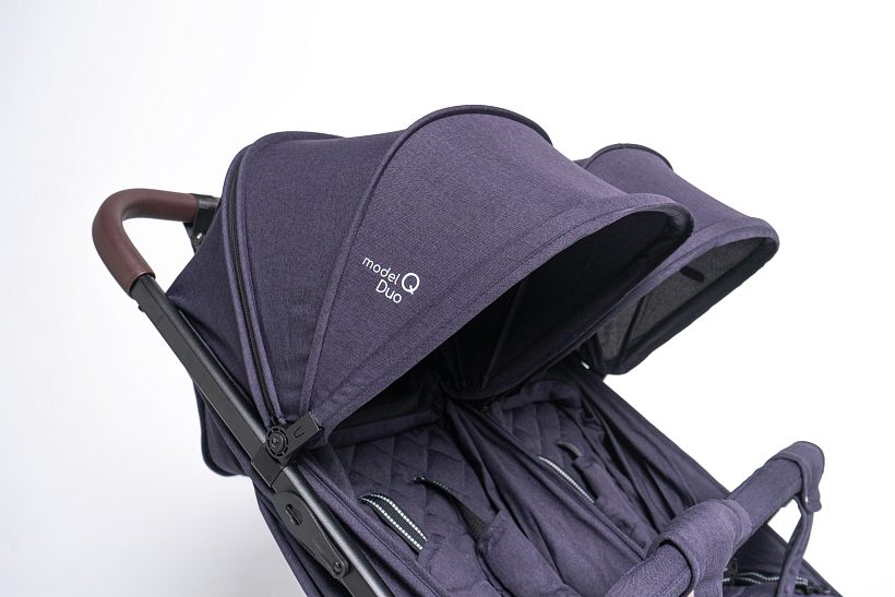 Детская прогулочная коляска для двойни Bubago Model Q Duo — как выглядит в жизни