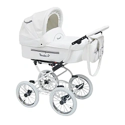 Детская коляска Reindeer Prestige Lily 2 в 1, эко-кожа, люлька+автокресло Детская коляска Reindeer Prestige Lily 2 в 1, эко-кожа, люлька+автокресло