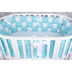 Бортики Бонбон в кроватку Amarobaby Royal Care, 6 предметов