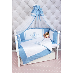 Комплект постели Premium в кроватку AmaroBaby Sweet Dreams, 7 предметов, сатин