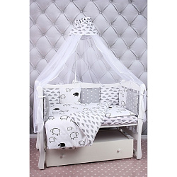 Универсальный комплект постели в кроватку AmaroBaby Good Night, 19 предметов Универсальный комплект постели в кроватку AmaroBaby Good Night, 19 предметов