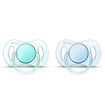 Силиконовая соска-пустышка мини Philips Avent для мальчика 0-2 мес. 81510, 2 штуки