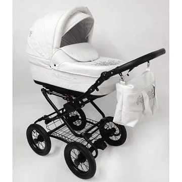 Детская коляска Esperanza Classic Leatherette 2 в 1 кожа Цвет рамы - Черный Маленькие колеса