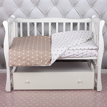 Комплект постельного белья в кроватку AmaroBaby Baby Boom из бязи, 3 предмета