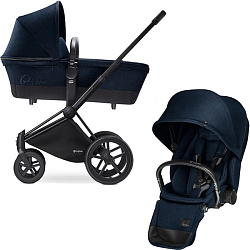 Детская коляска Cybex Priam Lux 2 в 1, шасси Trekking Matt Black Детская коляска Cybex Priam Lux 2 в 1, шасси Trekking Matt Black