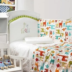 Комплект постели в кроватку Makkaroni Kids Giraffe 60 х 120  6 предметов