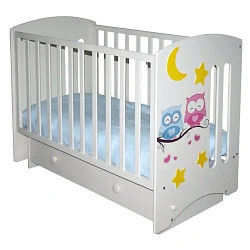 Детская кроватка Можгинский Лесокомбинат Laluca Софи "Совята" поперечный маятник с ящиком Детская кроватка Можгинский Лесокомбинат Laluca Софи "Совята" поперечный маятник с ящиком
