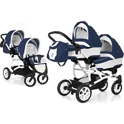 Детская коляска для двойни Esspero Duetto 3 в 1, шасси White Детская коляска для двойни Esspero Duetto 3 в 1, шасси White