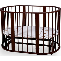 Овальная детская кроватка Nastella Baby Molly 7 в 1, поперечный маятник Овальная детская кроватка Nastella Baby Molly 7 в 1, поперечный маятник