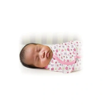 71475 Конверт для пеленания из хлопка на липучке Summer Infant SwaddleMe размер s/m Цветы/бабочки