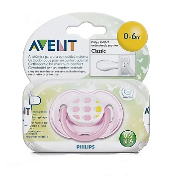 Пустышка Philips Avent для девочки 0-6 мес. SCF172/13, 86123, 1 штука