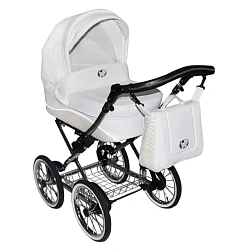 Детская коляска Nastella Luxe Eco 2 в 1, эко-кожа, шасси Black Детская коляска Nastella Luxe Eco 2 в 1, эко-кожа, шасси Black