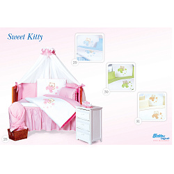 Комплект в кроватку Tuttolina Sweet Kitty, 7 предметов