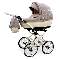 Детская коляска Esperanza Classic Prestige 2 в 1 Цвет рамы - Бежевый поворотная Детская коляска Esperanza Classic Prestige 2 в 1 Цвет рамы - Бежевый поворотная