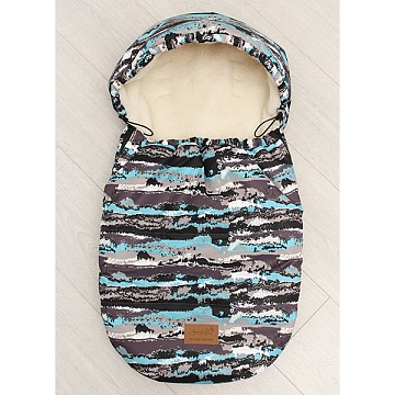 Универсальный меховой конверт AmaroBaby Little Friend Милитари 80х45 см