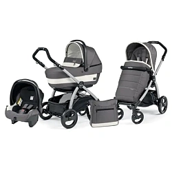 Детская коляска Peg-Perego Book Plus Completo 3 в 1, шасси Silver