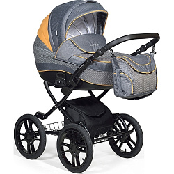 Детская коляска Indigo 18 Special Plus 14" 2 в 1, ткань + эко-кожа Детская коляска Indigo 18 Special Plus 14" 2 в 1, ткань + эко-кожа