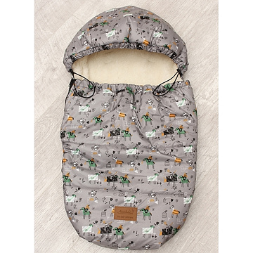Универсальный меховой конверт AmaroBaby Little Friend Рыцарь 80х45 см