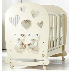 Детская кроватка Baby Expert Bon Bon, колесо + качалка Детская кроватка Baby Expert Bon Bon, колесо + качалка
