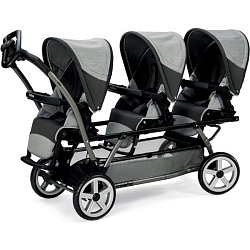 Детская прогулочная коляска для тройни Peg-Perego Triplette Pop-Up Детская прогулочная коляска для тройни Peg-Perego Triplette Pop-Up