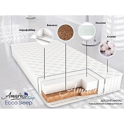 Детский двусторонний матрас AmaroBaby Ecco Sleep,120 х 60 х 12 см Детский двусторонний матрас AmaroBaby Ecco Sleep,120 х 60 х 12 см