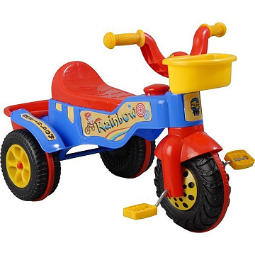 Детский 3-х колёсный велосипед Pilsan Rainbow Bike 3+