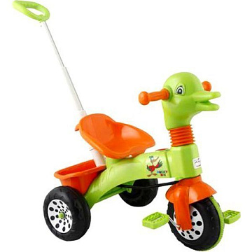 Детский 3-х колёсный велосипед Pilsan Ducky Bike 2+ с ручкой и музыкой