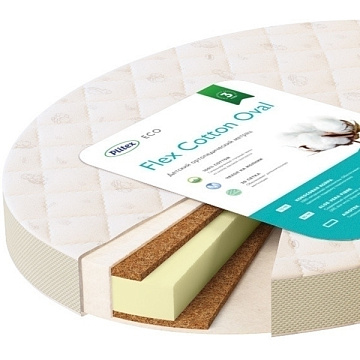 Детский овальный матрас Plitex Flex Cotton