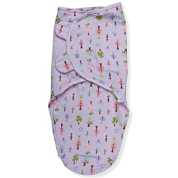 72810 Конверт для пеленания из хлопка на липучке Summer Infant SwaddleMe размер s/m Деревья