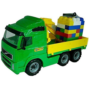 Автомобиль-кран с манип. Wader + Супер-Микс 30 элементов на поддоне арт. 9586